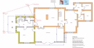 Extension downstairs plan- click for photo gallery